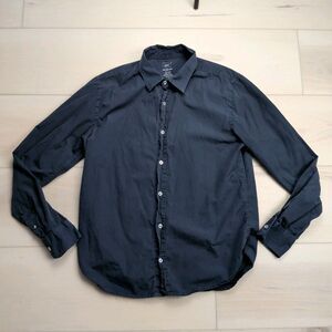 Save Khaki United S.K.U Shirt Mens Large Long Sleeve Button Up Black Made in USA